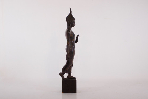 ‘walking Buddha’ Sukhothai En Bronze 130 Cm