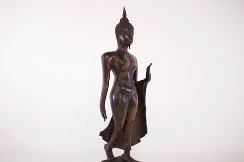 ‘walking Buddha’ Sukhothai En Bronze 130 Cm