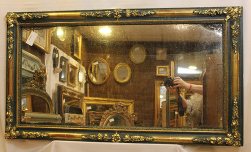 Rectangle Mirror Gold Leaf And Patina 67 x 121 cm