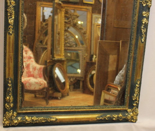 Rectangle Mirror Gold Leaf And Patina 67 x 121 cm