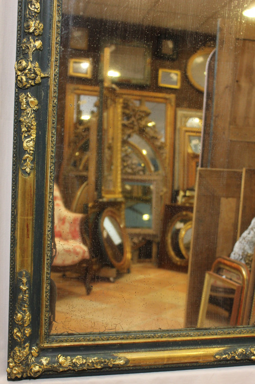 Rectangle Mirror Gold Leaf And Patina 67 x 121 cm