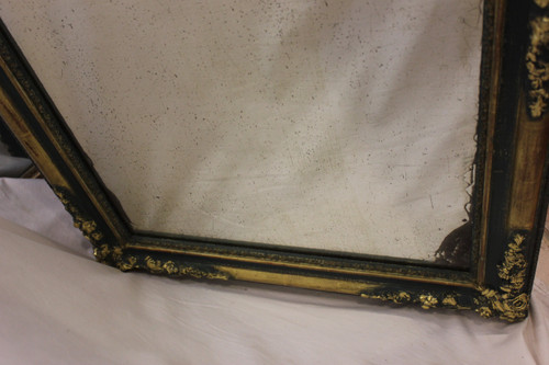 Rectangle Mirror Gold Leaf And Patina 67 x 121 cm