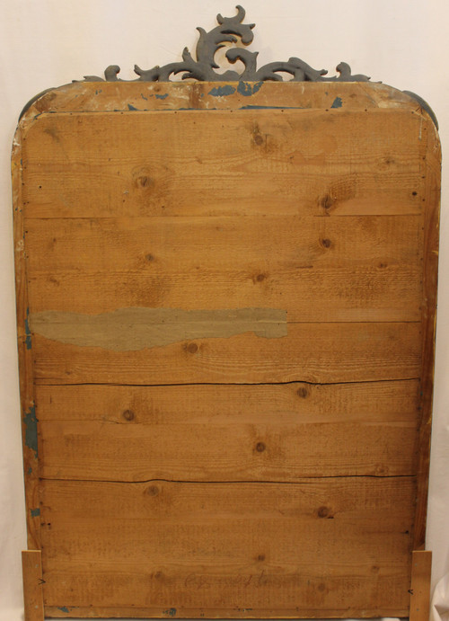 Antiker Kaminspiegel, graviertes Blattgold, 94 x 142 cm