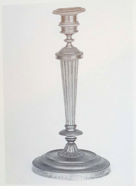 pair of Candelabra, Model of the Château De Fontainebleau Silver Bronze th. Empire Restoration