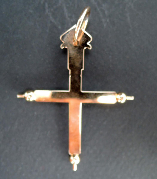 Old Stick Cross In 18 Carat Rose Gold.