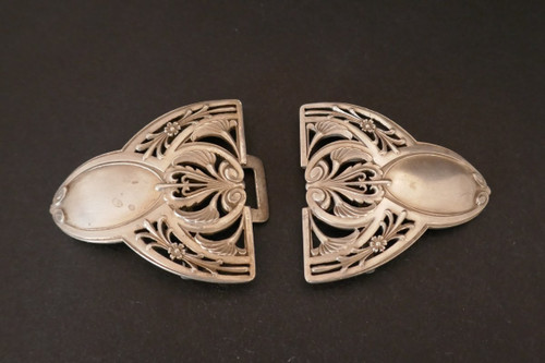 Belt Buckle In Sterling Silver.