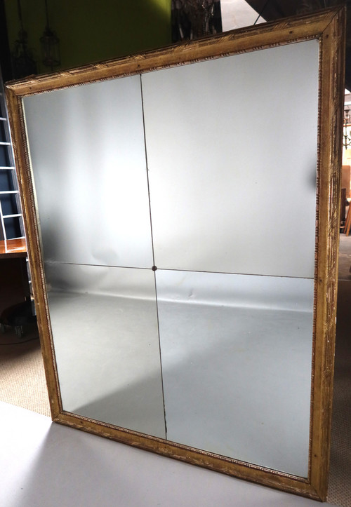 Large gilded wood mirror late 18th early 19th century