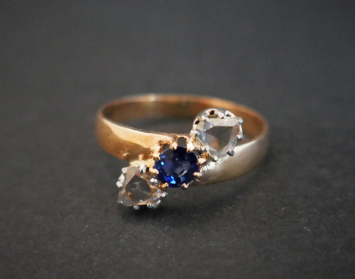 Sapphire and diamond ring, 18-carat gold.