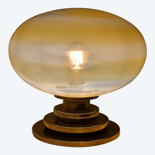 Doria Opalescent Blown Glass Lamp.