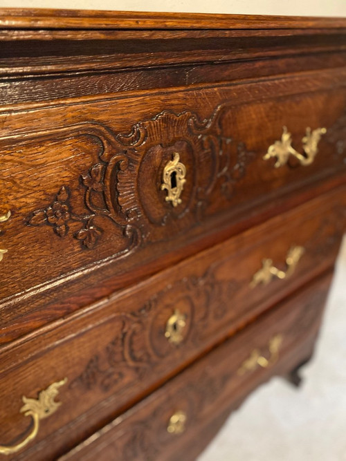 Louis XV chest of drawers Late 18th Liège oak (special price currently on request)