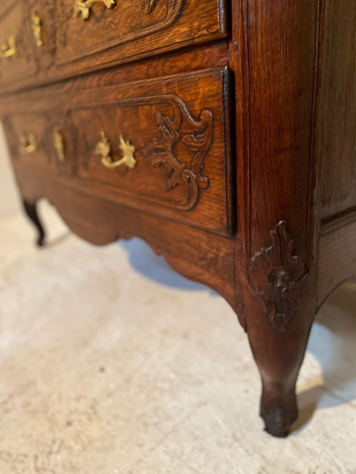 Louis XV chest of drawers Late 18th Liège oak (special price currently on request)