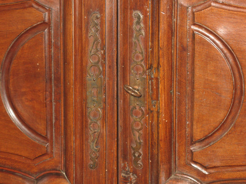 Façade portes de boiserie ou de bibliothèque en noyer époque fin 18ème style Louis XIV