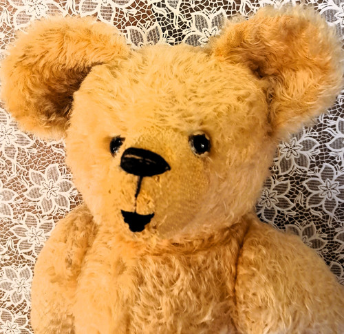 Teddybär mit Glasaugen 1920er oder 1930er Jahre Höhe 57 cm