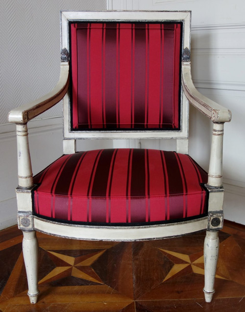 2 Imperial Empire Armchairs For The Tuileries And Fontainebleau Attributed To Jacob Desmalter