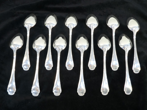 ERCUIS 12 large silver-plated spoons, TRIANON model