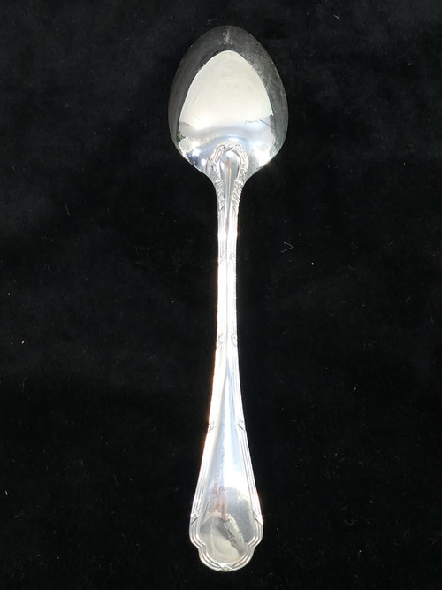 ERCUIS 12 large silver-plated spoons, TRIANON model