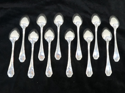 ERCUIS 12 teaspoons in silver metal, TRIANON model