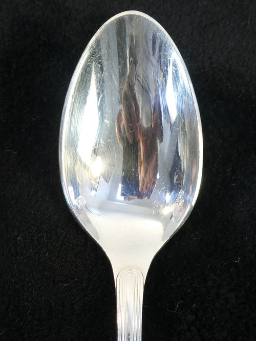 ERCUIS 12 teaspoons in silver metal, TRIANON model