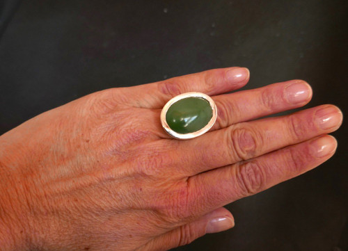 Important Jade Cabochon Ring