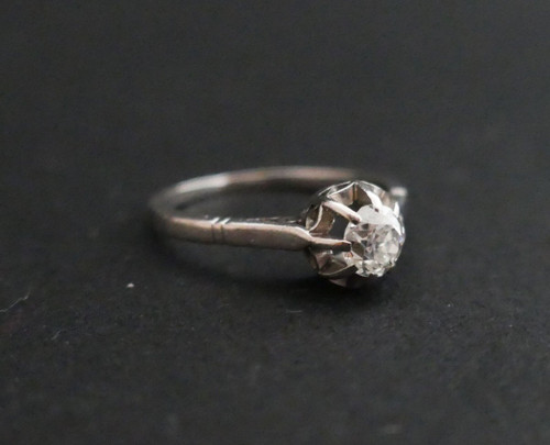 Platinum Ring Set With A Diamond.