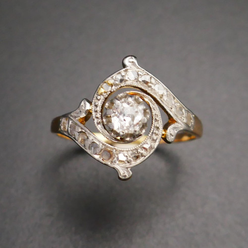 Art Nouveau Diamond Ring.