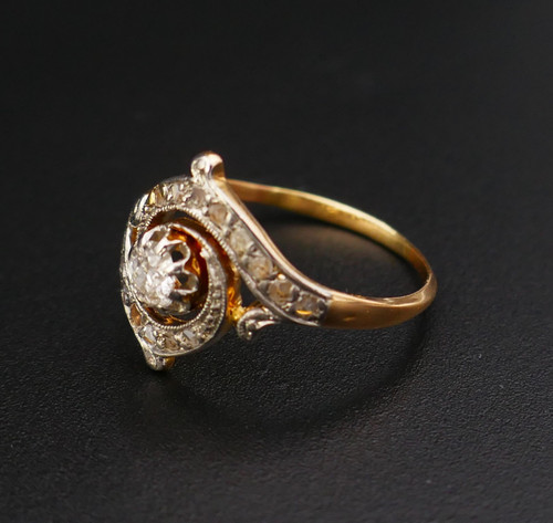 Art Nouveau Diamond Ring.