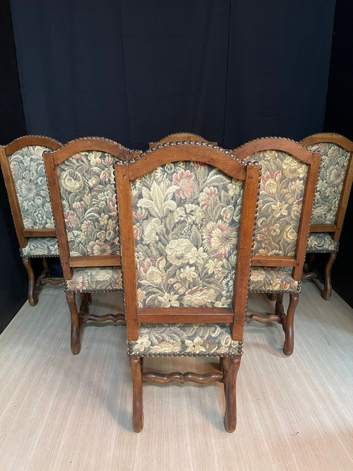 Set Of 6 Louis XIV Os De Moutons Chairs Dating From The 19th Century (special price on request)