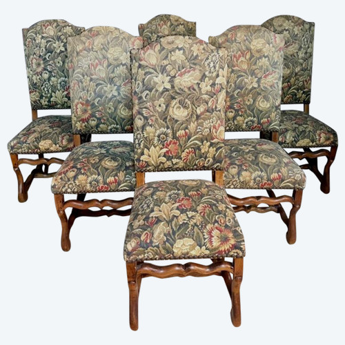 Set Of 6 Louis XIV Os De Moutons Chairs Dating From The 19th Century (special price on request)