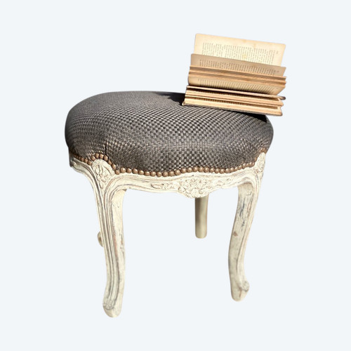 Stool With Fabrics (New Tapestries) Louis XV From the 1900s