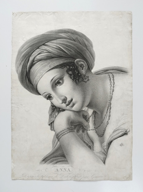 Anna Woman In The Oriental Style After The Painting Of Dido Painted By Guérin