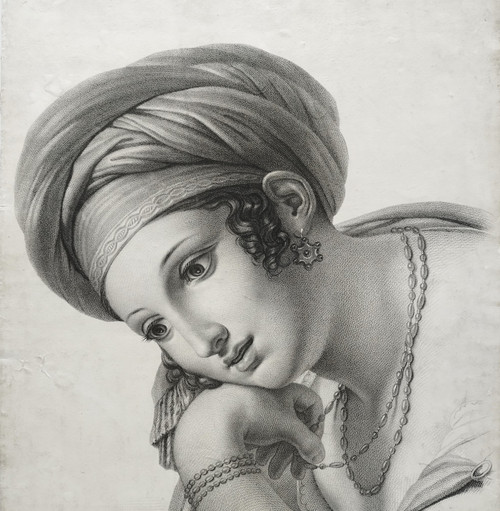 Anna Woman In The Oriental Style After The Painting Of Dido Painted By Guérin