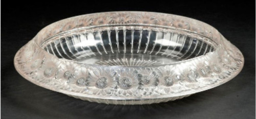 Coppa René Lalique “Daisy” in cristallo modellato