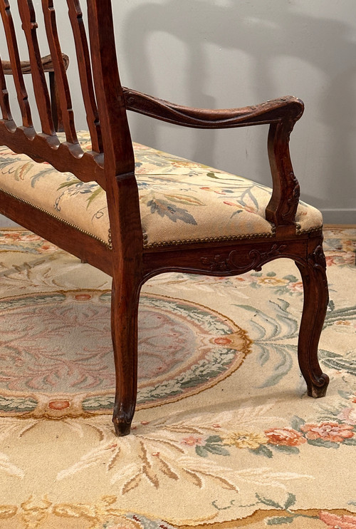 Regency Period Molded and Carved Wood Bench Circa 1720