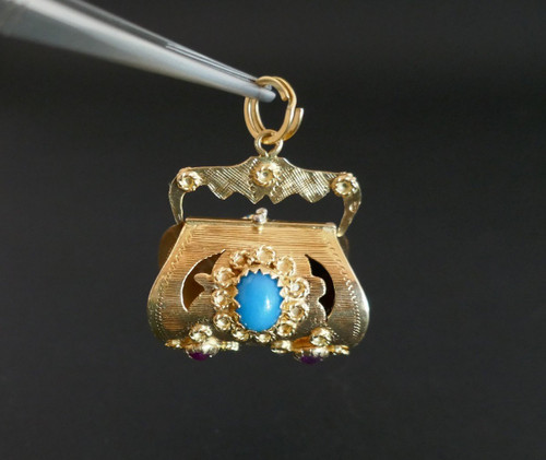 Important Ruby and Turquoise Pendant.