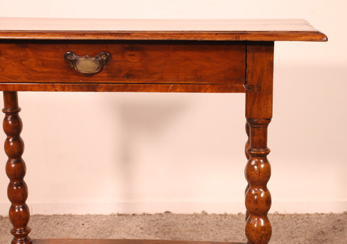 Small Writing Table/side Table In Walnut-17th Century