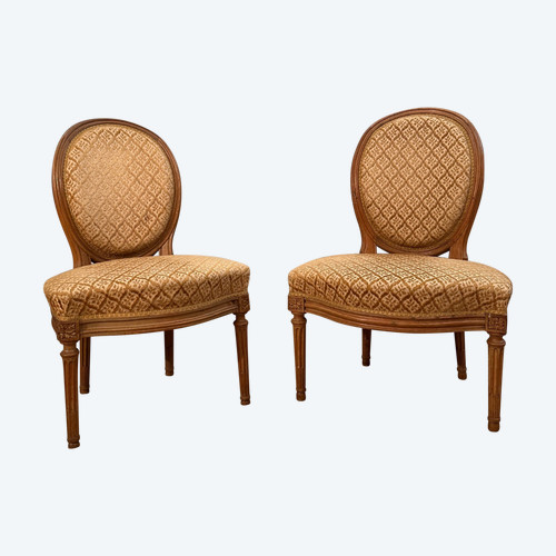 Georges Jacob, Suite De Deux Chaises d'Epoque Louis XVI Estampillées XVIIIème