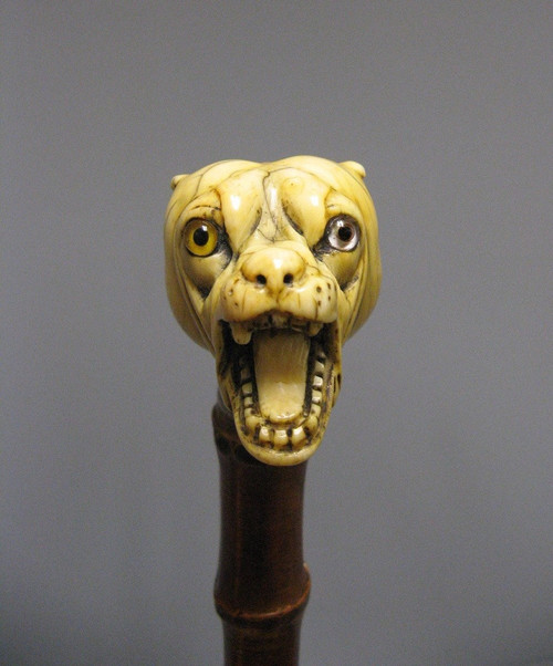 Dog head cane.