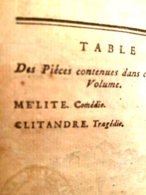  Rare ensemble complet de10 beaux volumes reliures baroques Oeuvres de P. Corneille . A Paris chez Savoye 1758