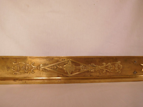 Empire period Gilded Bronze Sphinx Mantel Bar, Variant Modèle De Fontainebleau