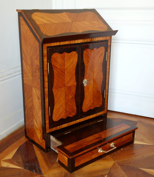 Louis XV period Rosewood and Amaranth Oratory or Prie Dieu cabinet