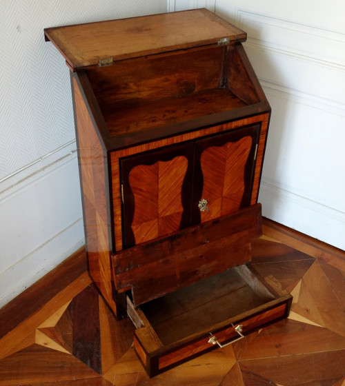 Louis XV period Rosewood and Amaranth Oratory or Prie Dieu cabinet