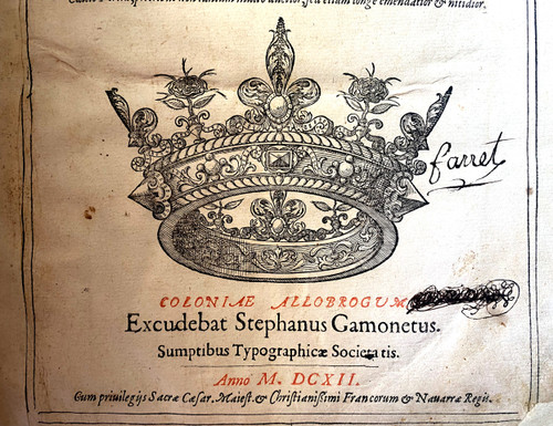 3 Oeuvres en format in folio en peau de daim imprimés à  Cologne chez Stéphanus Gamonetus en 1612 