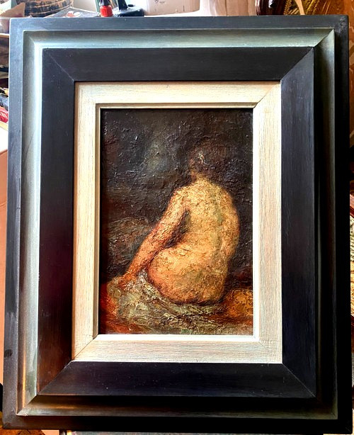  Very beautiful Study of a nude woman seen from behind Oil on canvas early 20th School of Marseille follower of Monticelli around 1925