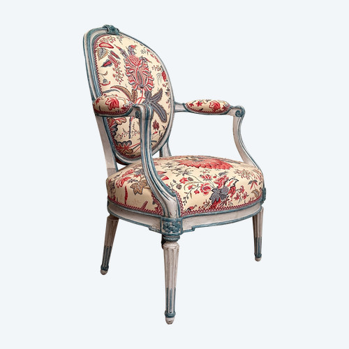 Georges Jacob, Pair Of Cabriolet Armchairs Stamped From Transition Period Circa 1770