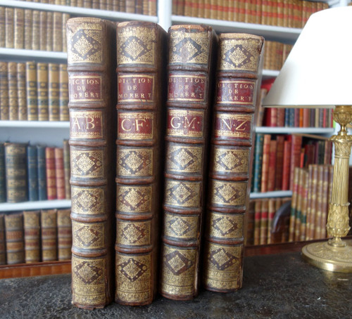 Dictionnaire Historique Moreri 4 Volumes In Folio édition De 1707 à Belle Reliure  - époque Louis XIV