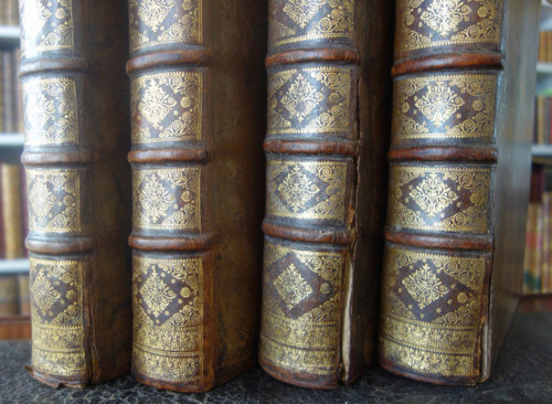 Dictionnaire Historique Moreri 4 Volumes In Folio édition De 1707 à Belle Reliure  - époque Louis XIV