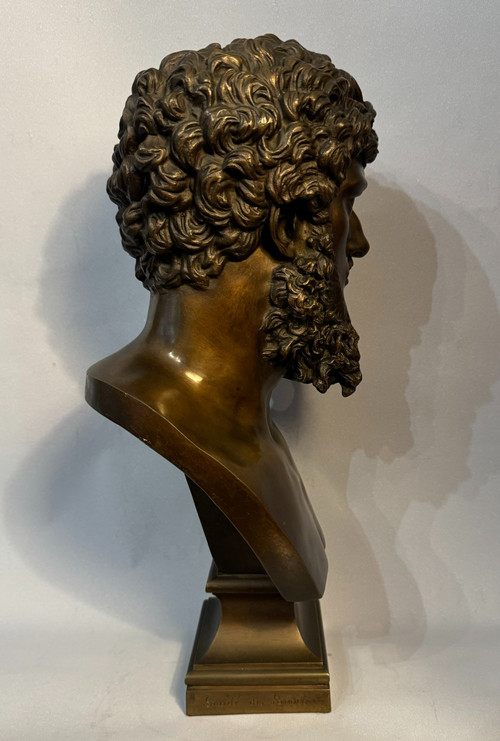 LUCIUS VERUS, buste en bronze de l’empereur romain