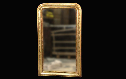 Miroir Louis Philippe En Bois Doré (83 X 138 Cm)