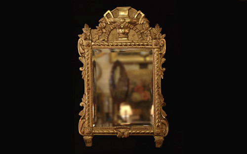 Gilded Wooden Mirror, 19th Century (86 X 54 Cm)