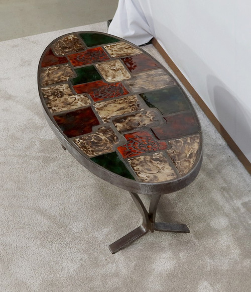 Ceramic and Metal Coffee Table - 1970